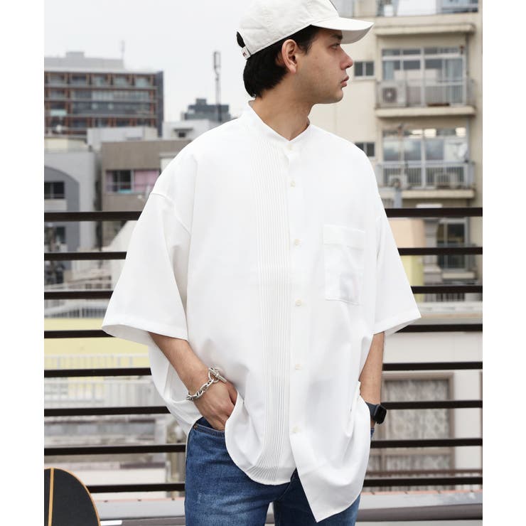 ドッキングシャツ メンズ 無地[品番：EH000006005]｜8（eight