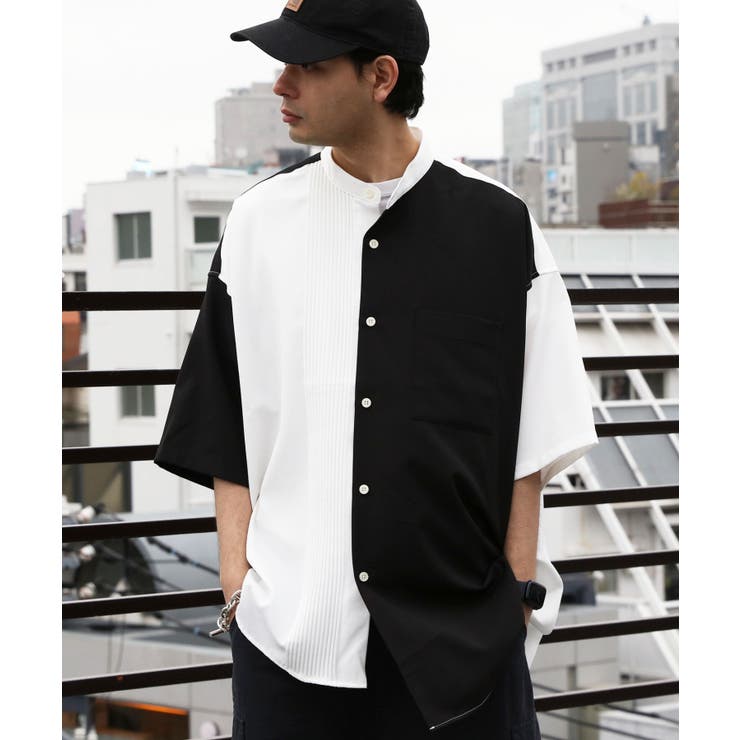 ドッキングシャツ メンズ 無地[品番：EH000006005]｜8（eight