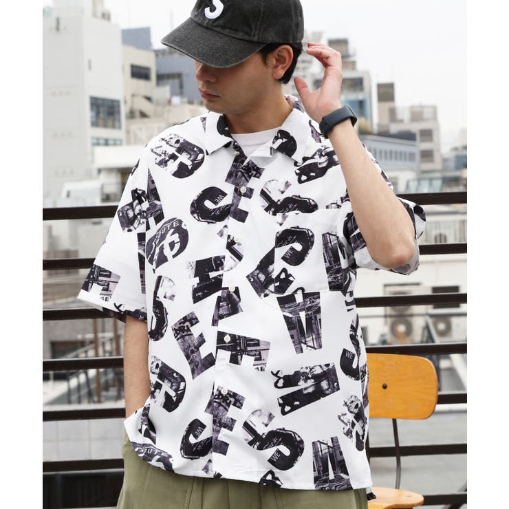 フォトＡ | 総柄シャツ メンズ 開襟 | 8（eight） 