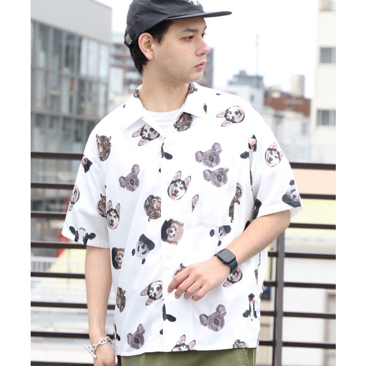 アニマルＡ | 総柄シャツ メンズ 開襟 | 8（eight） 