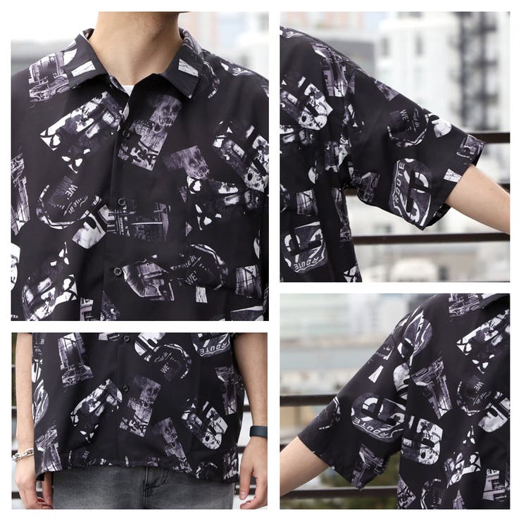総柄シャツ メンズ 開襟[品番：EH000005983]｜8（eight
