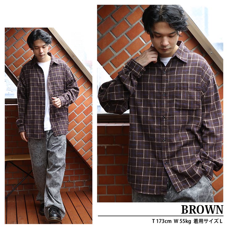 ネルシャツ メンズ 長袖[品番：EH000006086]｜8（eight） （エイト）の