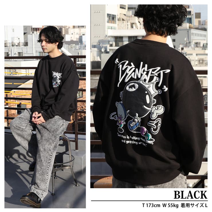 グラフィックスウェット メンズ トレーナー 裏起毛 [品番：EH000006134