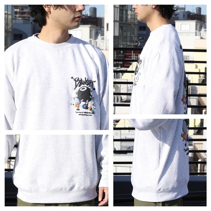 グラフィックスウェット メンズ トレーナー 裏起毛 [品番：EH000006134