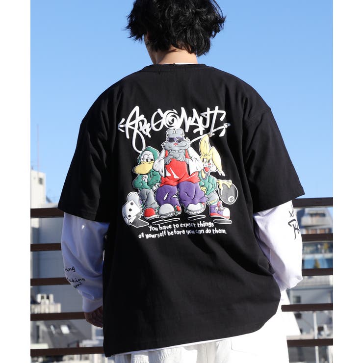 グラフィックロングTシャツ メンズ ロンT 長袖 [品番：EH000006124