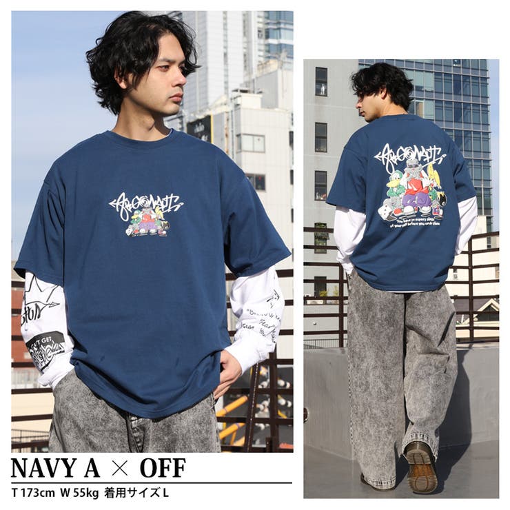 グラフィックロングTシャツ メンズ ロンT 長袖 [品番