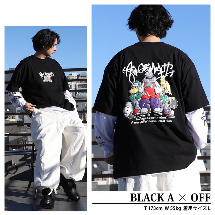 グラフィックロングTシャツ メンズ ロンT 長袖 [品番：EH000006124