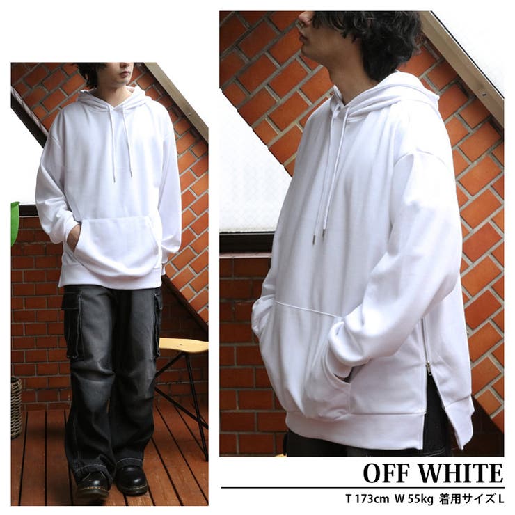 サイドZIP プルパーカー メンズ プルオーバー パーカー[品番