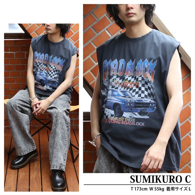 ノースリーブ メンズ Ｔシャツ ロック ピグメント加工 | 8（eight）  | 詳細画像5 
