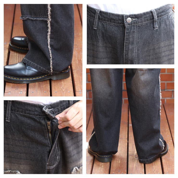 ダブルニーフリンジ加工デニムパンツ メンズ レディース デニム | 8（eight）  | 詳細画像8 