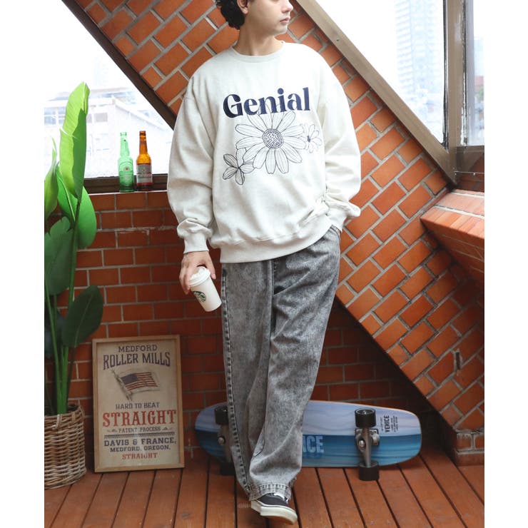 ラッドミュージシャン フラワープリント スウェット 19AW オーバーサイズ ラッドミュージシャン フラワープリント スウェット 19AW