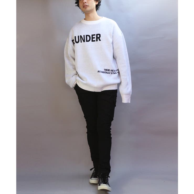 せーたページ CORNERS ニット セーター ロゴ入り透かし編みニットトップス