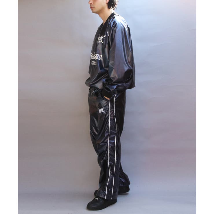 サイバーデザインシャイニーオーバーパンツ メンズ セットアップ [品番