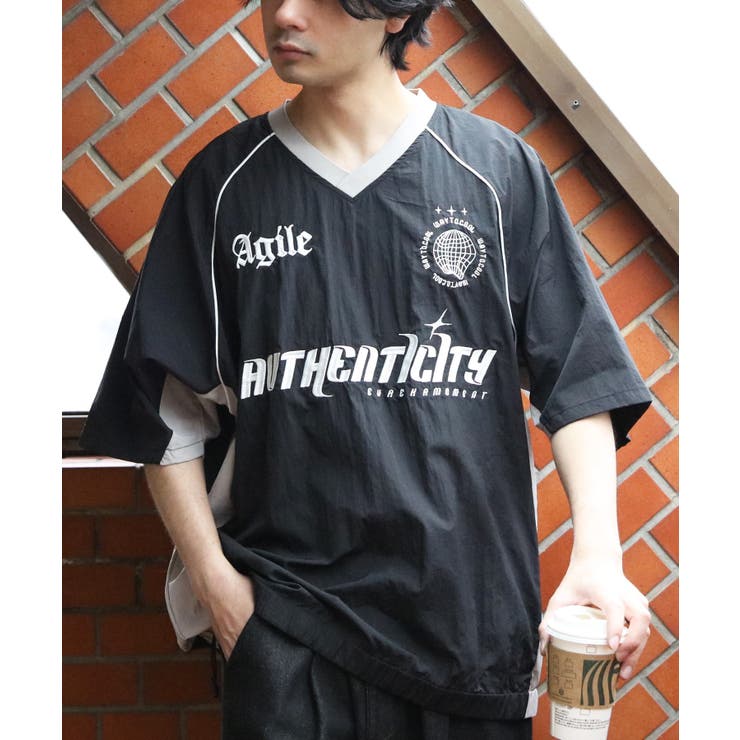 ユニフォームデザイン 半袖 Tシャツ ナイロンプルオーバー サッカー