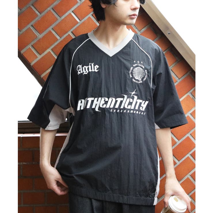 ユニフォームデザイン 半袖 Tシャツ ナイロンプルオーバー サッカー