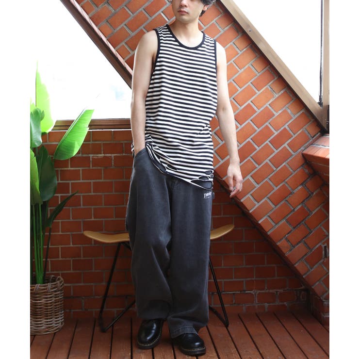 ダメージ加工 タンクトップ メンズ ヴィンテージ クラッシュ加工  | 8（eight）  | 詳細画像7 
