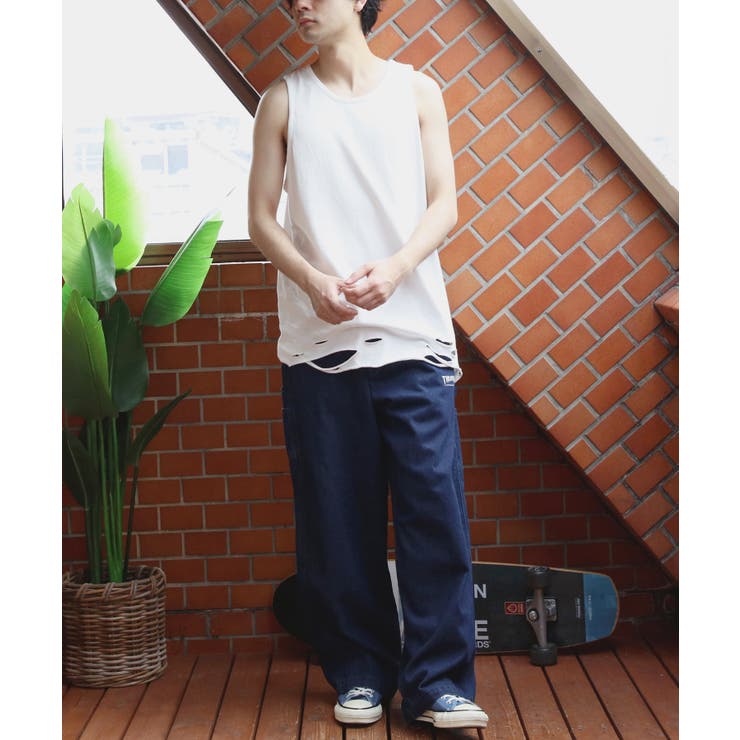 ダメージ加工 タンクトップ メンズ ヴィンテージ クラッシュ加工  | 8（eight）  | 詳細画像19 