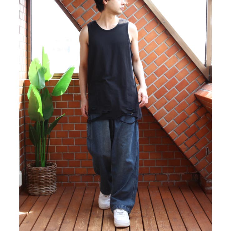 ダメージ加工 タンクトップ メンズ ヴィンテージ クラッシュ加工  | 8（eight）  | 詳細画像25 