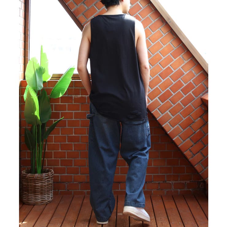 ダメージ加工 タンクトップ メンズ ヴィンテージ クラッシュ加工  | 8（eight）  | 詳細画像31 