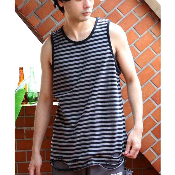 ダメージ加工 タンクトップ メンズ ヴィンテージ クラッシュ加工  | 8（eight）  | 詳細画像33 