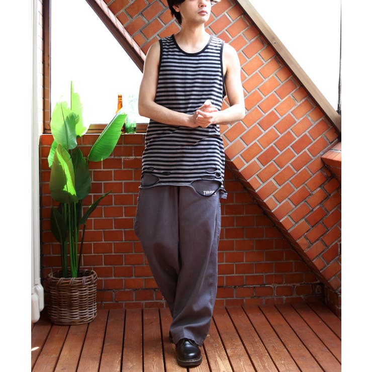 ダメージ加工 タンクトップ メンズ ヴィンテージ クラッシュ加工  | 8（eight）  | 詳細画像35 