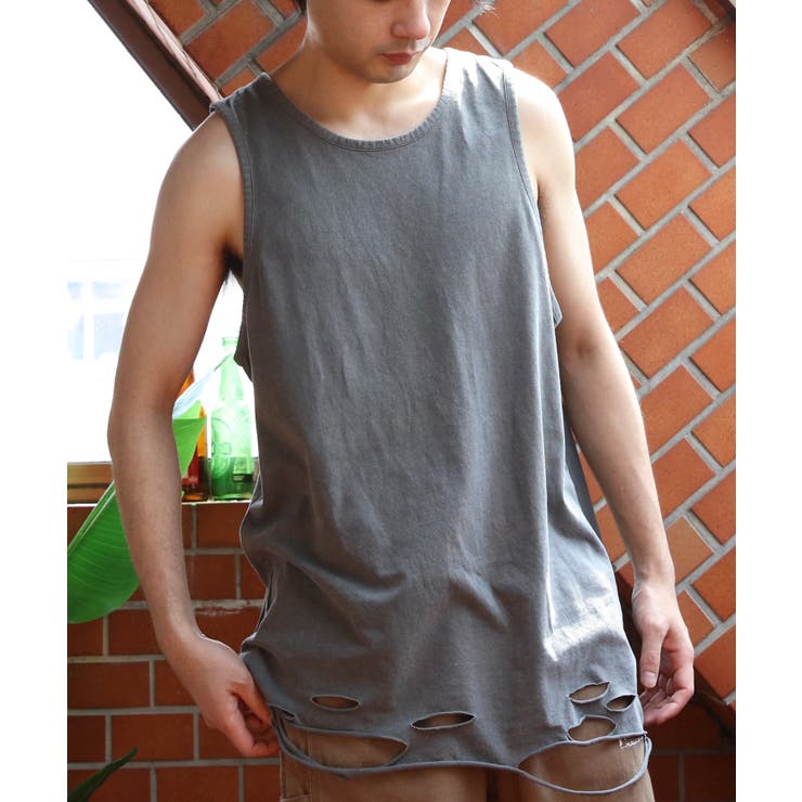 ダメージ加工 タンクトップ メンズ ヴィンテージ クラッシュ加工  | 8（eight）  | 詳細画像42 