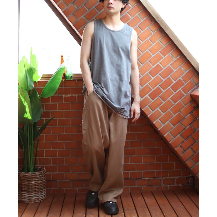 ダメージ加工 タンクトップ メンズ ヴィンテージ クラッシュ加工  | 8（eight）  | 詳細画像45 
