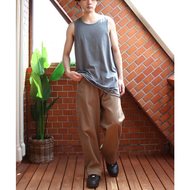 ダメージタンクトップ SITRY タンクトップ Damage Layered Tank Top/ダメージ加工