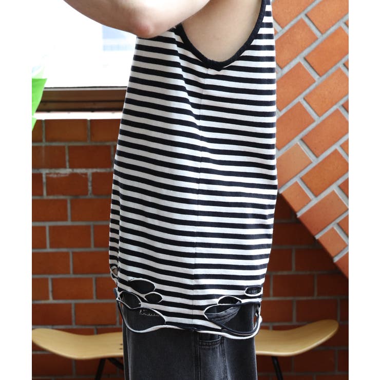 ダメージ加工 タンクトップ メンズ ヴィンテージ クラッシュ加工  | 8（eight）  | 詳細画像55 