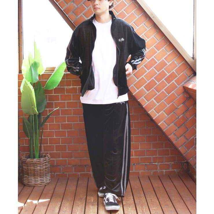 ベロアトラックジャケット メンズ ジャージ セットアップ [品番