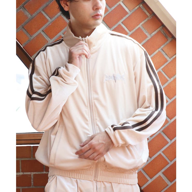 ベロアトラックジャケット メンズ ジャージ セットアップ [品番