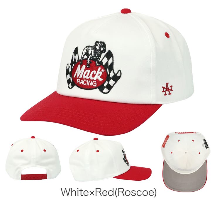 White×Red(Roscoe) | アメリカンニードル キャップ メッシュ | 99HeadwearShop【WOMEN】