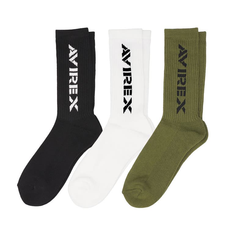 3.クルー(無地B) | 【3足セット】AVIREX ソックス 無地 | 99HeadwearShop