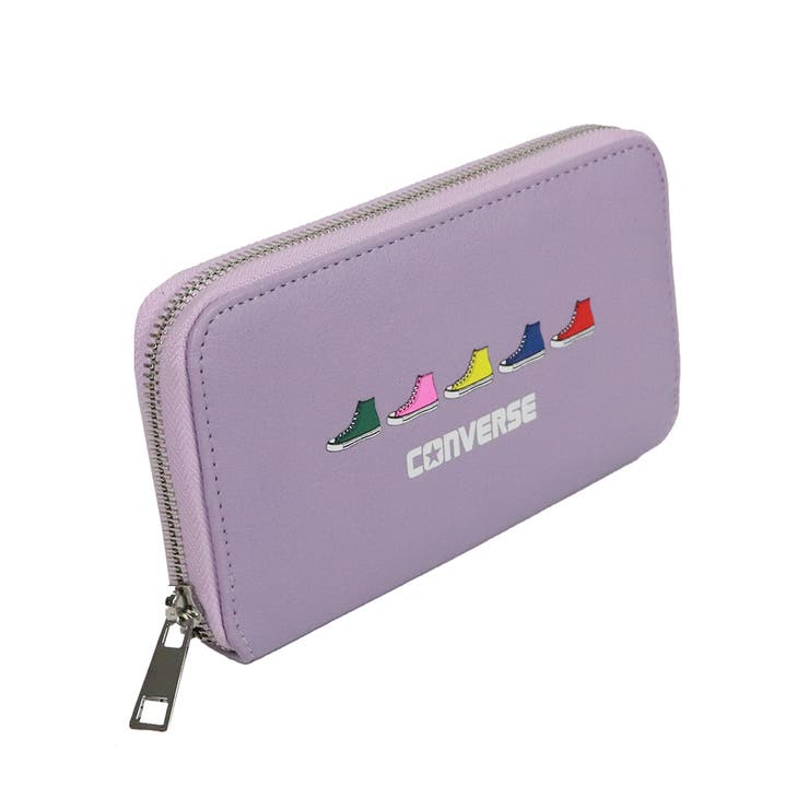 6.Purple(スニーカープリント) | コンバース 長財布 ラウンドファスナー | 99HeadwearShop【WOMEN】