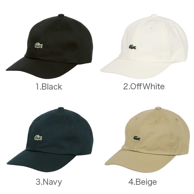 LACOSTE キャップ 帽子 ワンポイントワニロゴキャップ メンズ