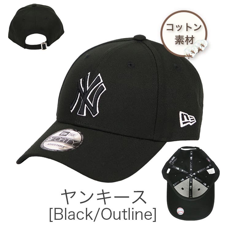 ヤンキース(Black/Outline) | NewEra ニューエラ キャップ | 99HeadwearShop【WOMEN】