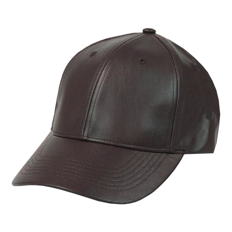 2.DarkBrown(カーブ) | ニューハッタン フェイクレザーキャップ PUレザー | 99HeadwearShop【WOMEN】