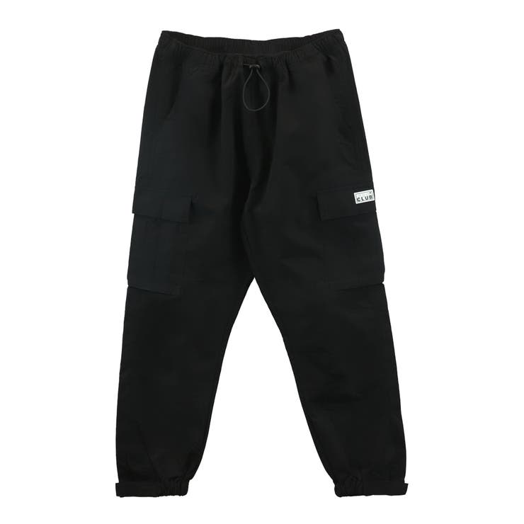 mid 90s club　カーゴジョガーパンツ　/XL　ブラック　ストレッチ　黒 プロクラブ カーゴパンツ ナイロンカーゴ[品番：OTCM0007837