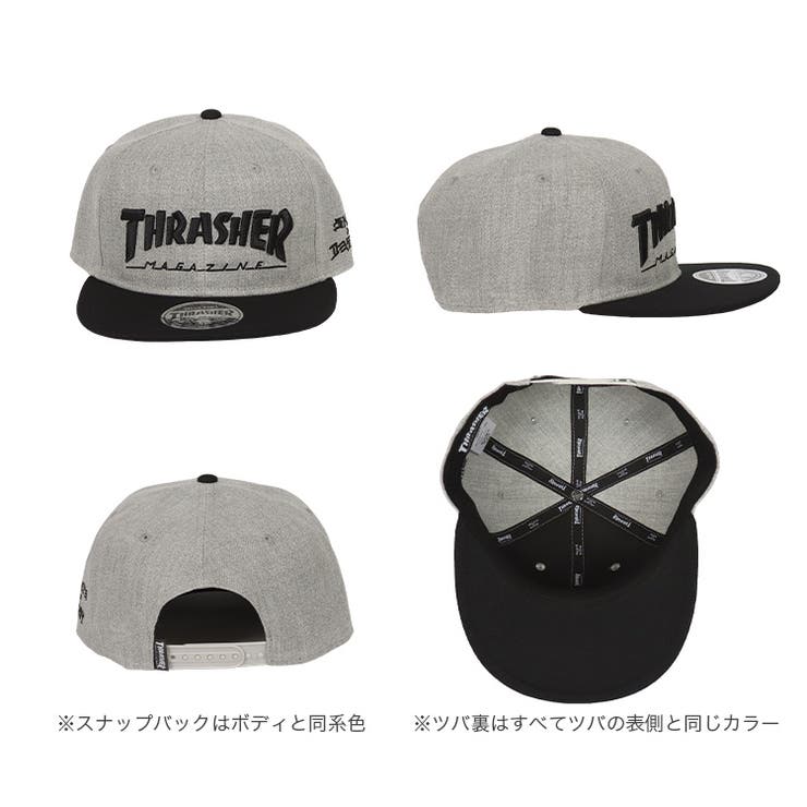 THRASHER グレーキャップ THRASHER スラッシャー キャップ スナップバック グレー