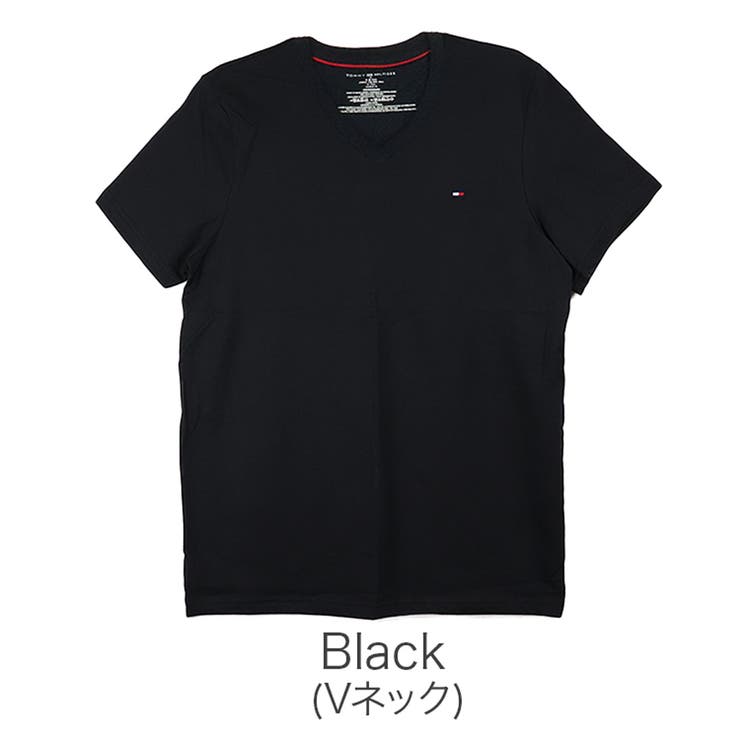 Black(Vネック) | トミーヒルフィガー Tシャツ 半袖 | 99HeadwearShop【WOMEN】