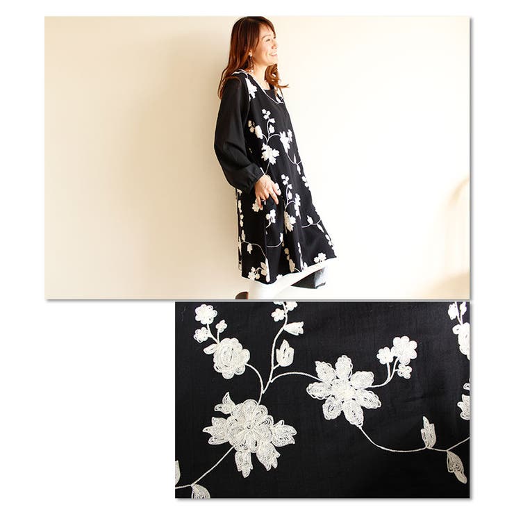 大人の余裕、華やかブラック。レディース ファッション ワンピース | Sawa a la mode | 詳細画像9 