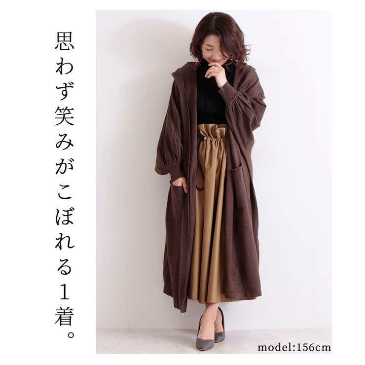 プレミア商品 冬新作 デイジーの花咲くぽわん袖ニットソーコート レディース ファッション アウター コート ブラウン 長袖 ジャガード 秋 冬 ニット 花 全国宅配無料 Capadei Org Py