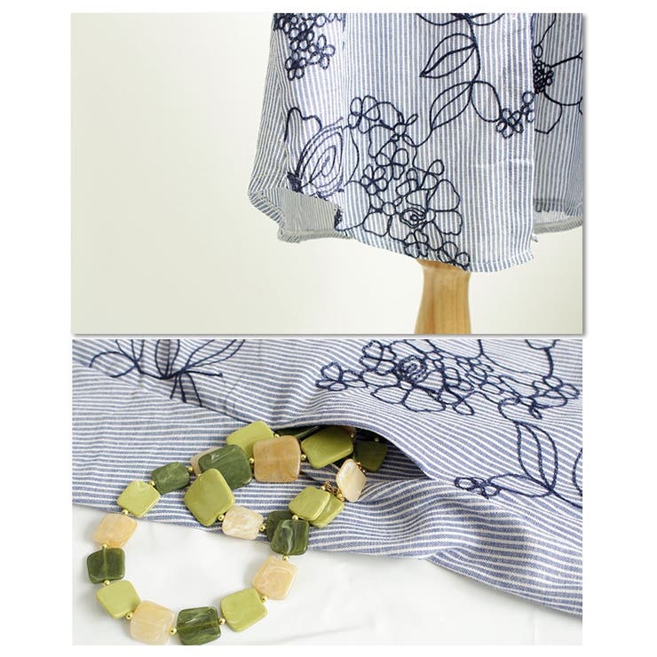 巻き散る花たちロングシャツ【7月20日22時販売新作】