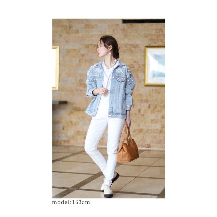 美しいパールとビジューの大人デニムジャケット レディース ファッション 品番 Slmw Sawa A La Mode サワアラモード のレディースファッション通販 Shoplist ショップリスト