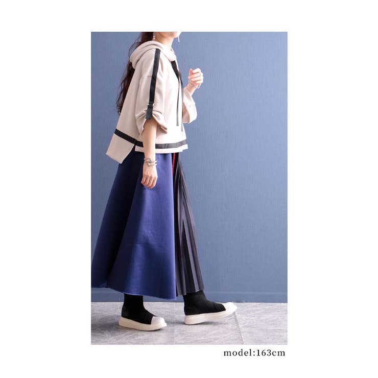 ラインリボンボンディングパーカー レディース ファッション | Sawa a la mode | 詳細画像8 