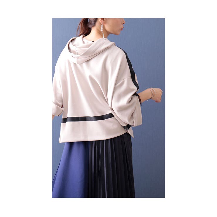 ラインリボンボンディングパーカー レディース ファッション | Sawa a la mode | 詳細画像9 