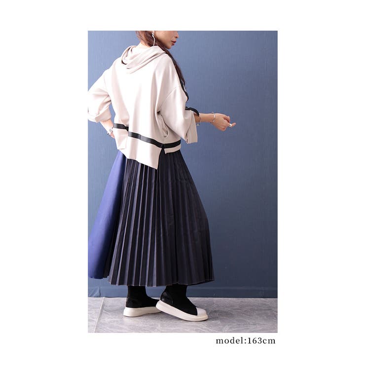 ラインリボンボンディングパーカー レディース ファッション | Sawa a la mode | 詳細画像14 