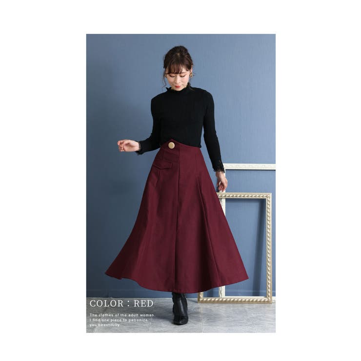 カッティングが美しいロングスカート【11月29日8時販売新作】