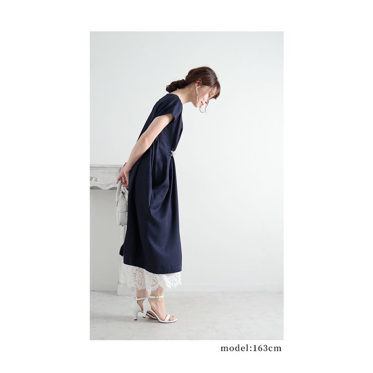 ワンピースの下に穿くレースワイドパンツ【7月23日20時販売新作】