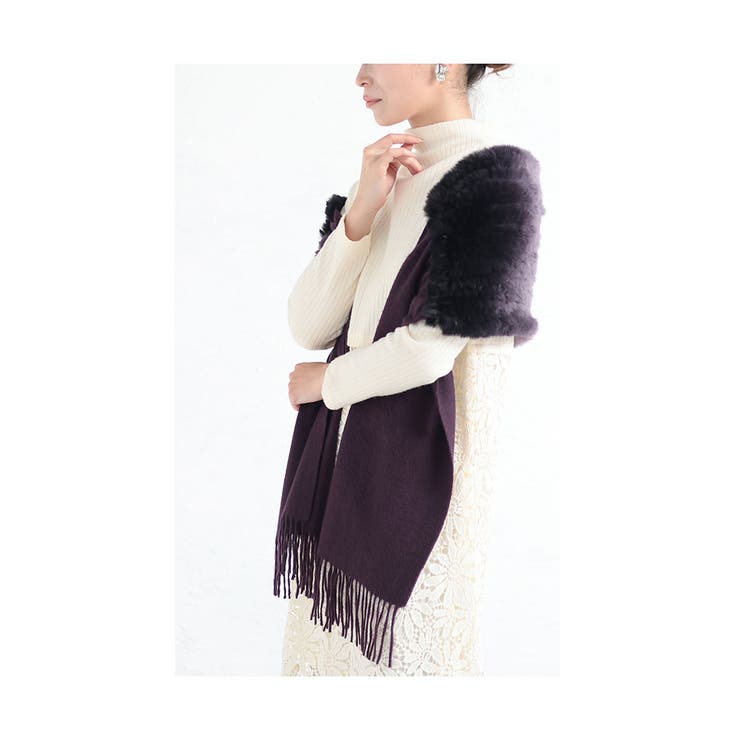 手触りふわふわなカシミア混リアルファーマフラー レディース ファッション[品番：SLMW0009964]｜Sawa a la mode（サワアラモード  ）のレディースファッション通販｜SHOPLIST（ショップリスト）
